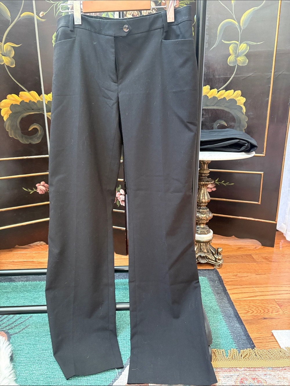 Calvin Klein Black Boot-Cut Dress Pants